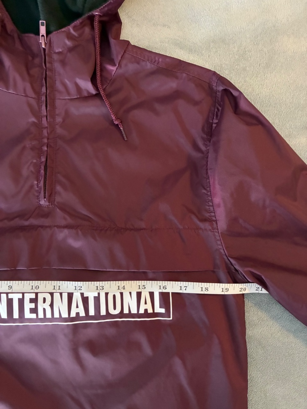 Obey Burgundy Fleece Lined Windbreaker Jacket - Picture 6 of 7
